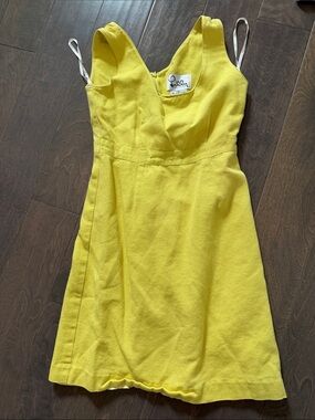 Lilly Pulitzer Bright Yellow Textured V-Neck Dress